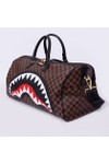 Sprayground Mens Brown Sawtooth Sharks In Paris Duffle Bag