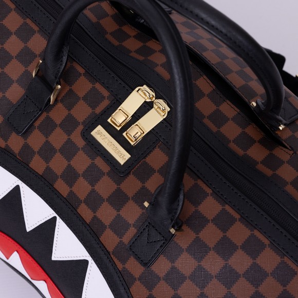 Sprayground Mens Brown Sawtooth Sharks In Paris Duffle Bag main image
