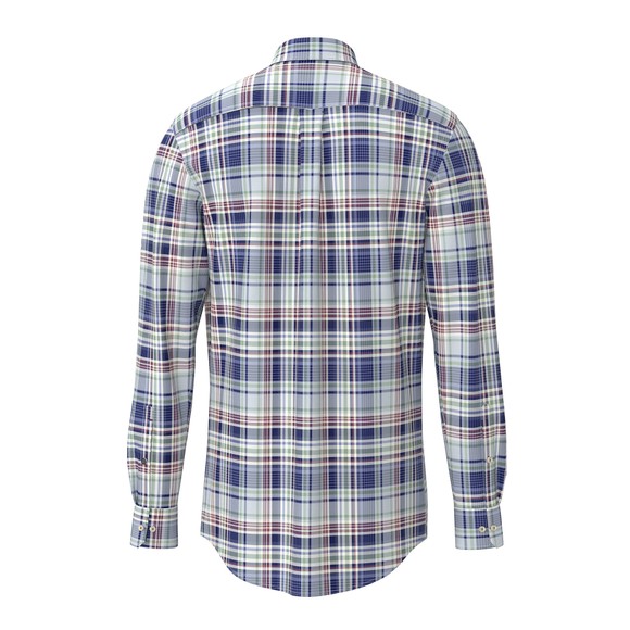 Fynch Hatton Mens Red Washed Oxford Check Shirt