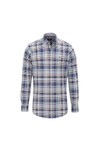 Fynch Hatton Mens Red Washed Oxford Check Shirt