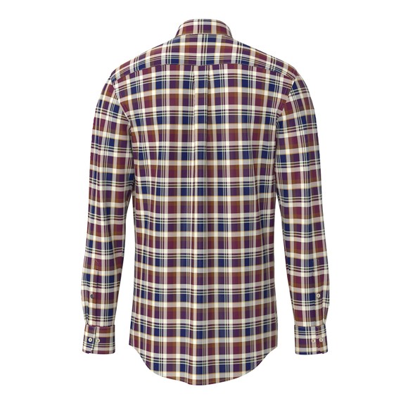 Fynch Hatton Mens Red Colorful Washed Oxford Shirt