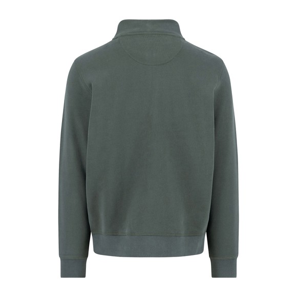 Fynch Hatton Mens Green Troyer Zip Sweatshirt