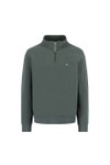 Fynch Hatton Mens Green Troyer Zip Sweatshirt