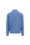 Fynch Hatton Mens Blue Supersoft Troyer-Zip Jumper