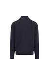 Fynch Hatton Mens Blue Supersoft Troyer-Zip Jumper