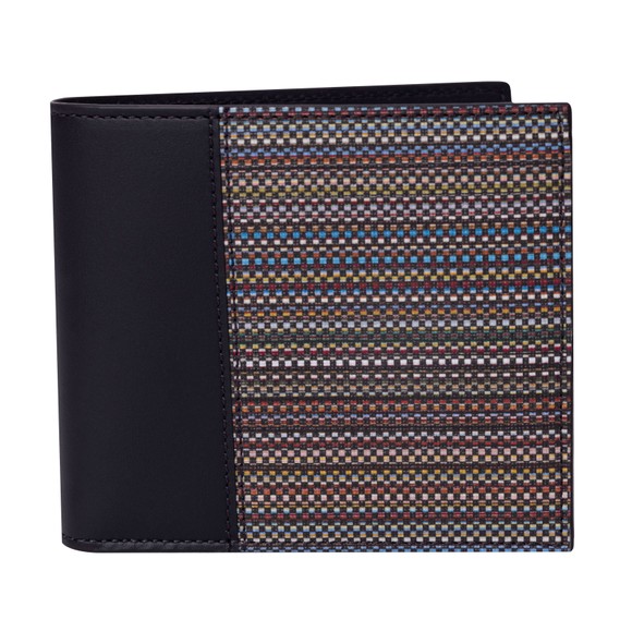 Paul Smith Mens Black Signature Stripe Coated Wallet main image