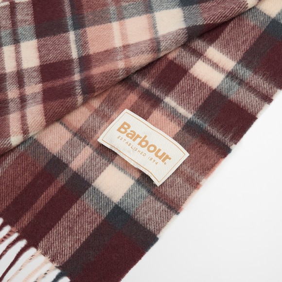 Barbour Lifestyle Womens Brown Vintage Winter Plaid Scarf main image