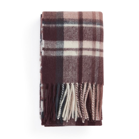 Barbour Lifestyle Womens Brown Vintage Winter Plaid Scarf main image