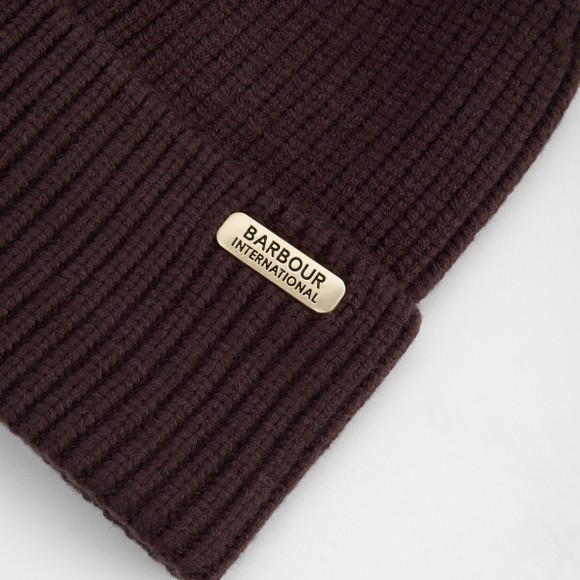Barbour International Womens Brown Mallory Pom Pom Beanie main image