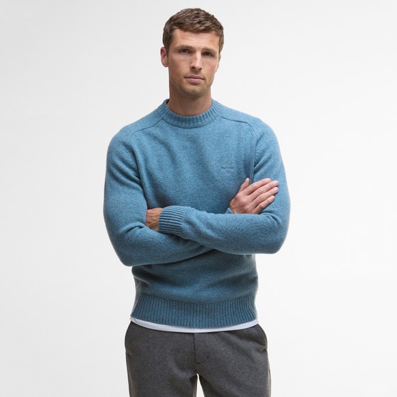 Barbour Lifestyle Mens Blue Grangetown Merino C-Neck Jumper main image