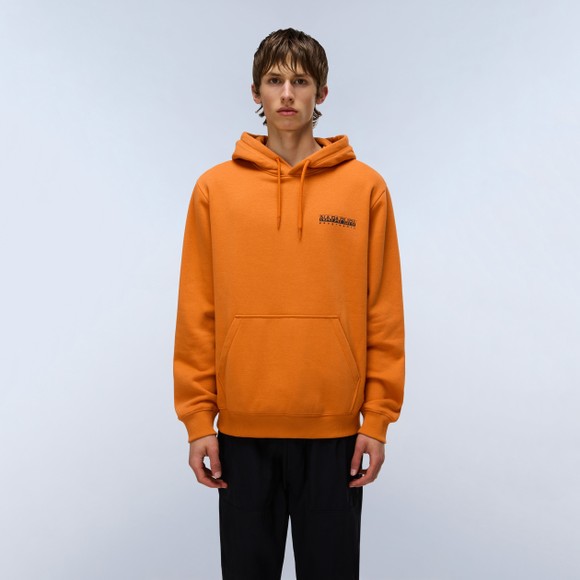 Napapijri Mens Orange B-Guide Hooded Sweatshirt main image