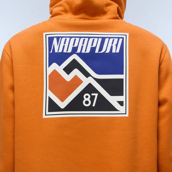 Napapijri Mens Orange B-Guide Hooded Sweatshirt main image