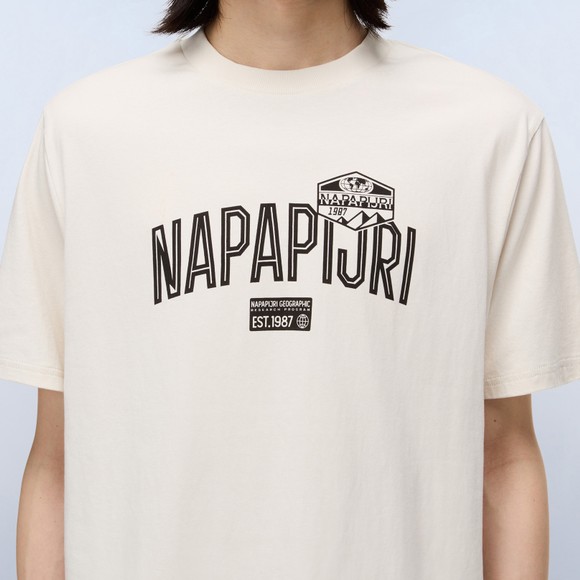 Napapijri Mens Beige S Funes T-Shirt main image