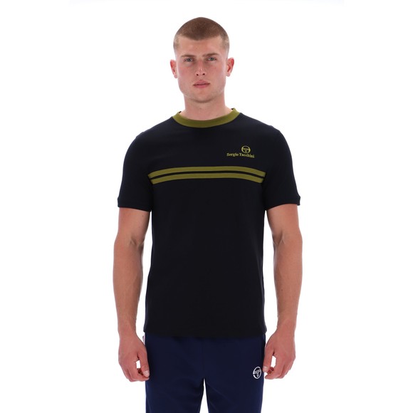 Sergio Tacchini Mens Black New Supermac T-Shirt