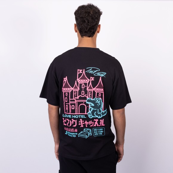 Edwin Mens Black Pink Castle T-Shirt main image