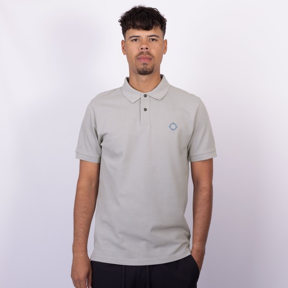Ma.Strum Mens Grey Core Pique Polo Shirt main image