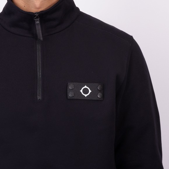 Ma.Strum Mens Black Neo 1/4 Zip Sweat main image