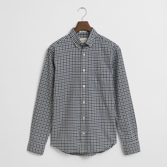 Gant Mens Blue Twill Gingham Shirt
