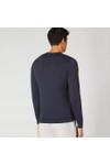 Remus Mens Blue Crew Neck Knitted Jumper 