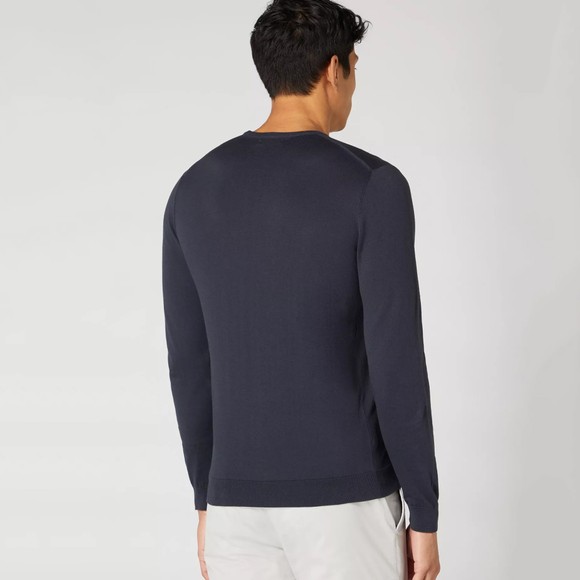 Remus Mens Blue Crew Neck Knitted Jumper  main image
