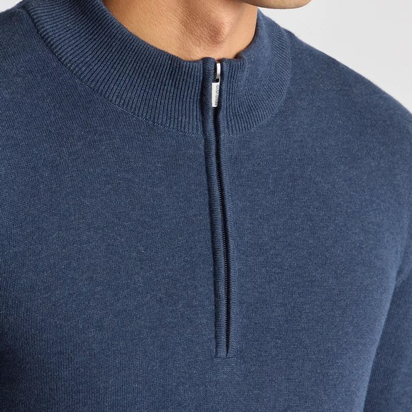 Remus Mens Blue Half Zip Jumper main image