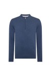 Remus Mens Blue Half Zip Jumper