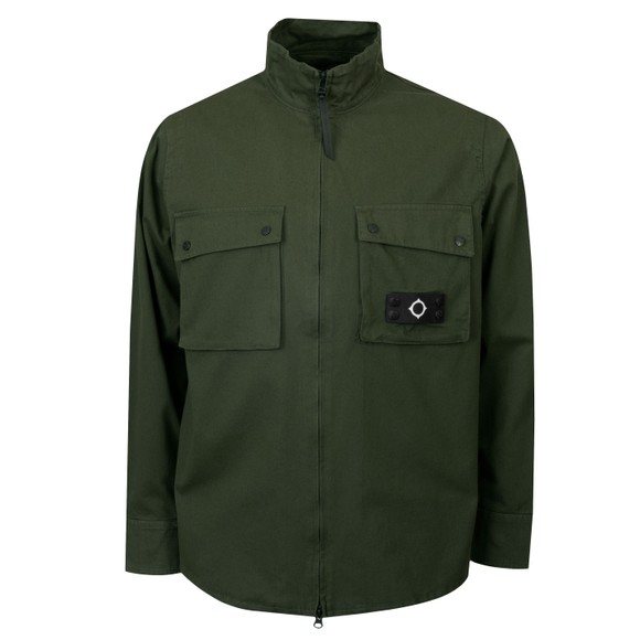 Ma.Strum Mens Black Aerial Funnel Neck Overshirt main image