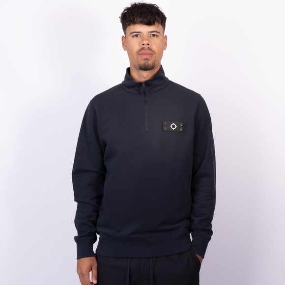 Ma.Strum Mens Blue Neo 1/4 Zip Sweat main image