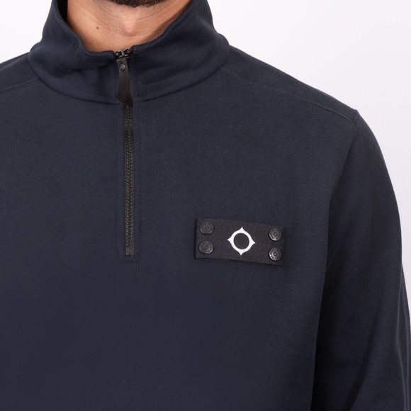 Ma.Strum Mens Blue Neo 1/4 Zip Sweat main image
