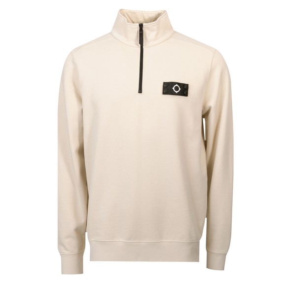 Ma.Strum Mens White Neo 1/4 Zip Sweat main image