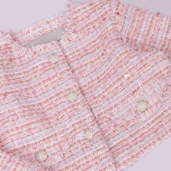 BCBG Girls Pink Tweed Jacket main image
