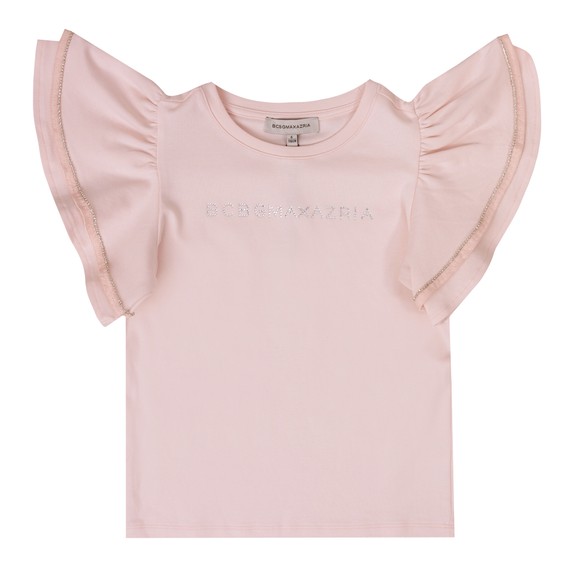 BCBG Girls Pink Ruffle Sleeve T Shirt main image