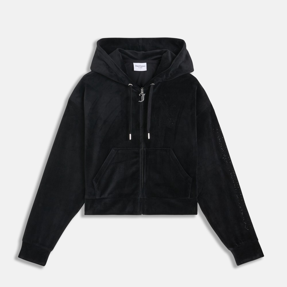 Iccle Outline Oversized Cropped Hoodie