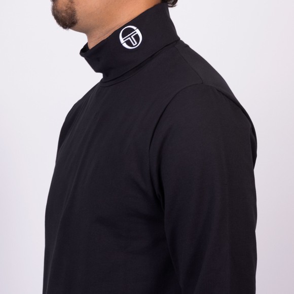 Sergio Tacchini Mens Black Edward Roll Neck Top