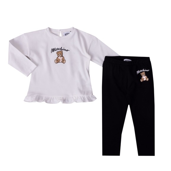 Moschino Girls Blue Metallic Heart T Shirt & Legging Set main image