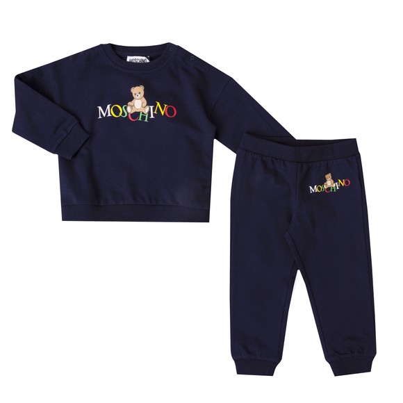 Moschino Boys Blue Bear Crew Tracksuit main image