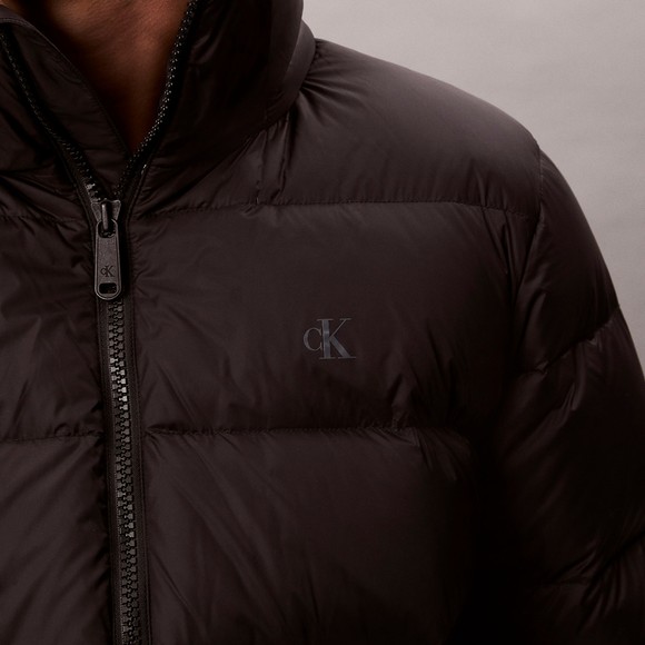 Calvin Klein Jeans Mens Black Hooded Puffer Jacket main image
