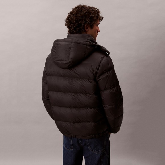 Calvin Klein Jeans Mens Black Hooded Puffer Jacket main image