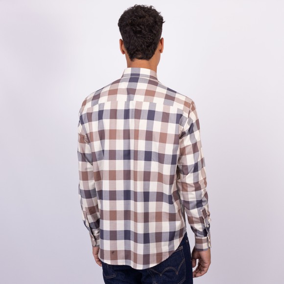 Aquascutum Mens Brown Macro Iconic Shirt main image