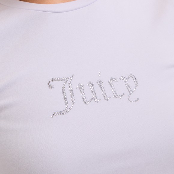 Juicy Couture Womens White Esme Fitted T-Shirt main image
