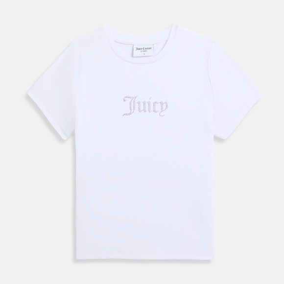 Juicy Couture Womens White Esme Fitted T-Shirt main image