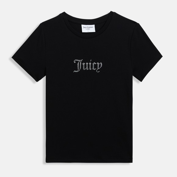 Juicy Couture Womens Black Esme Fitted T-Shirt main image