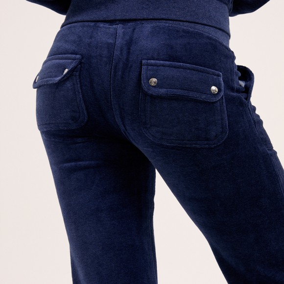 Juicy Couture Womens Blue Layla Low Rise Pocket Flare Jogger main image