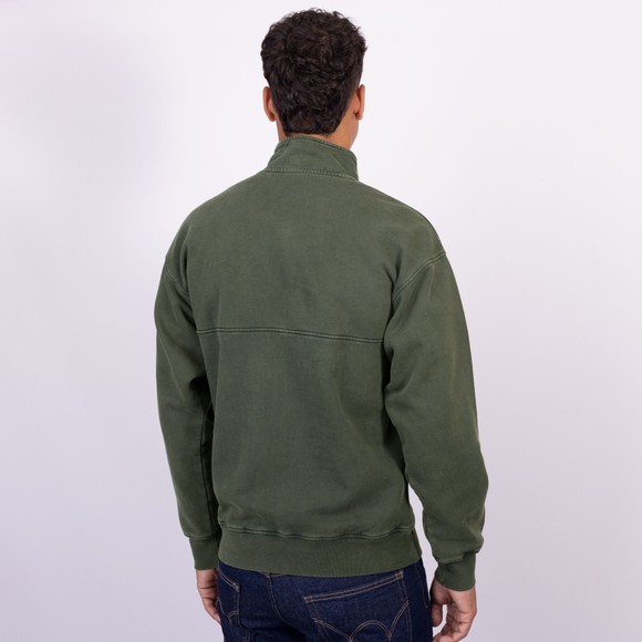 Colorful Standard Mens Green Quarter Zip Sweatshirt main image