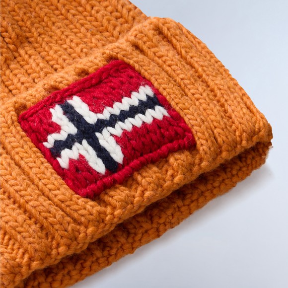 Napapijri Mens Orange Semiury 5 Knitted Hat main image