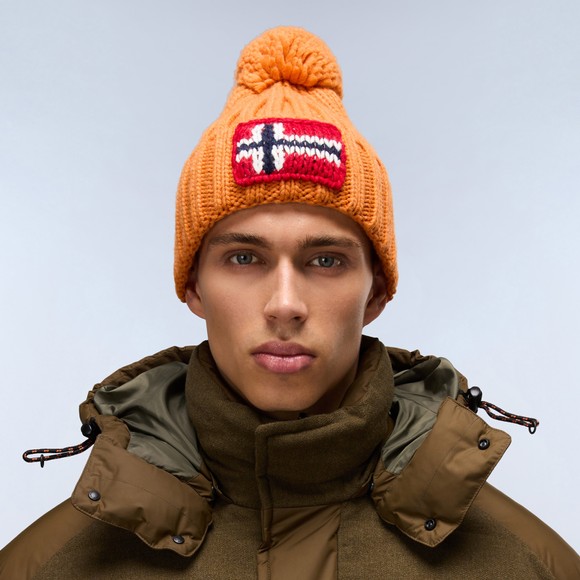Napapijri Mens Orange Semiury 5 Knitted Hat main image