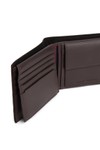 Tommy Hilfiger Mens Brown Corporate Leather Flap Bifold Wallet