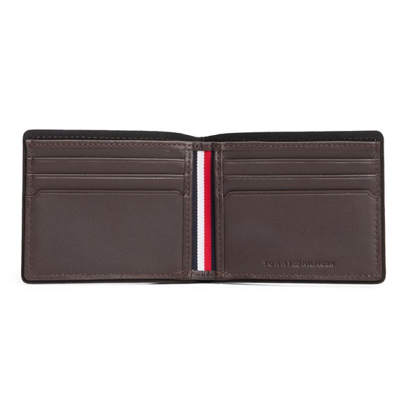 Tommy Hilfiger Mens Brown Corporate Leather Bifold Wallet
