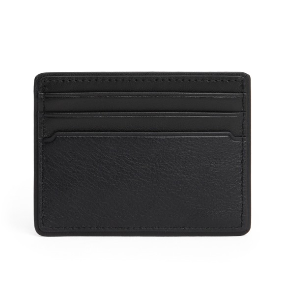 Tommy Hilfiger Mens Black Corporate Leather Card Holder