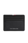 Tommy Hilfiger Mens Black Corporate Leather Card Holder